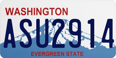 WA license plate ASU2914