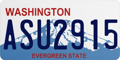 WA license plate ASU2915
