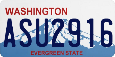 WA license plate ASU2916