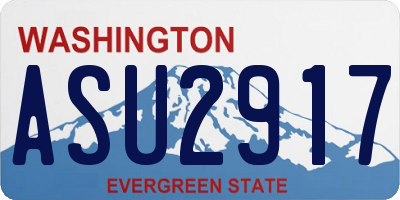 WA license plate ASU2917