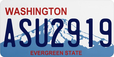WA license plate ASU2919
