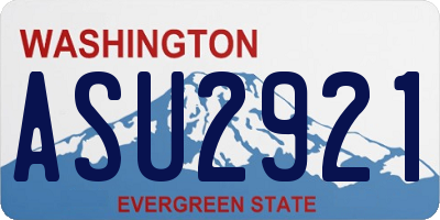 WA license plate ASU2921