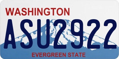 WA license plate ASU2922