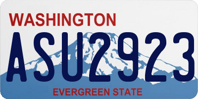 WA license plate ASU2923
