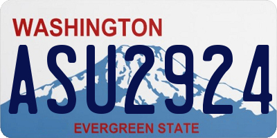 WA license plate ASU2924