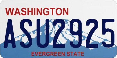 WA license plate ASU2925