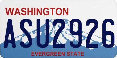 WA license plate ASU2926