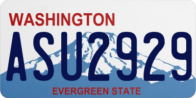 WA license plate ASU2929