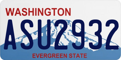 WA license plate ASU2932