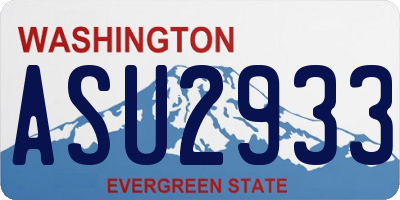 WA license plate ASU2933