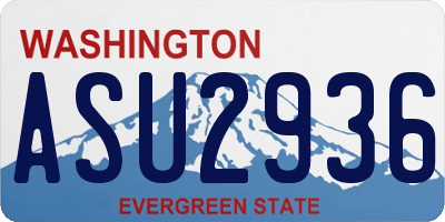 WA license plate ASU2936