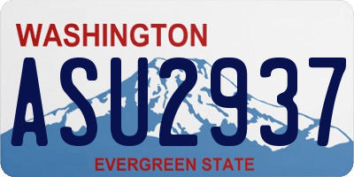 WA license plate ASU2937