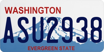 WA license plate ASU2938