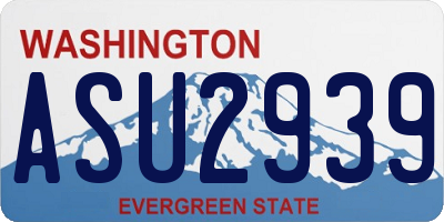 WA license plate ASU2939