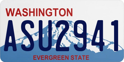 WA license plate ASU2941