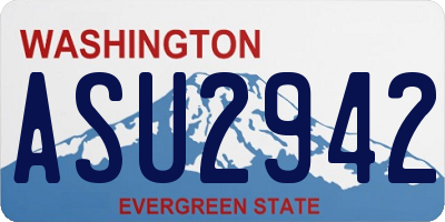 WA license plate ASU2942