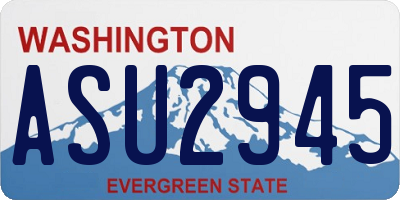 WA license plate ASU2945