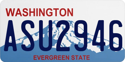 WA license plate ASU2946