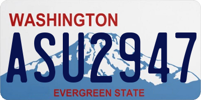 WA license plate ASU2947