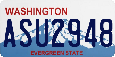 WA license plate ASU2948
