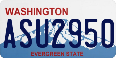 WA license plate ASU2950