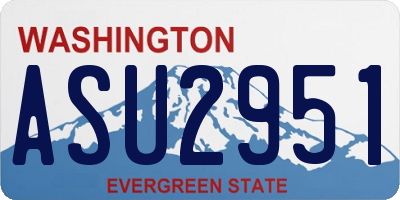 WA license plate ASU2951