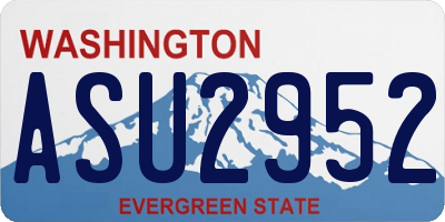 WA license plate ASU2952