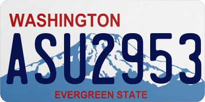 WA license plate ASU2953