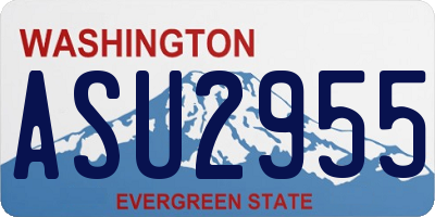 WA license plate ASU2955