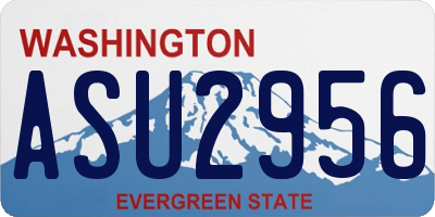 WA license plate ASU2956
