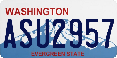 WA license plate ASU2957