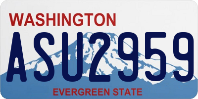 WA license plate ASU2959