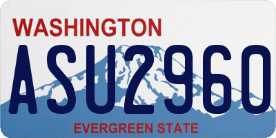 WA license plate ASU2960