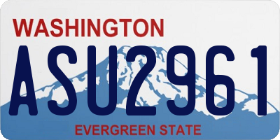 WA license plate ASU2961