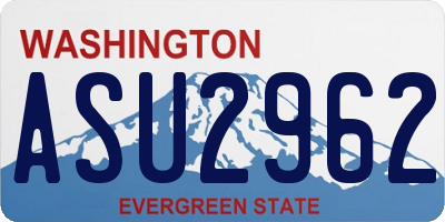 WA license plate ASU2962
