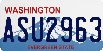 WA license plate ASU2963