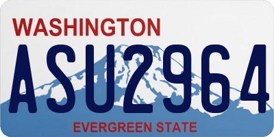 WA license plate ASU2964