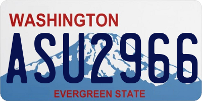 WA license plate ASU2966