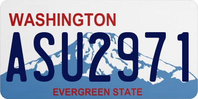 WA license plate ASU2971