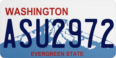 WA license plate ASU2972