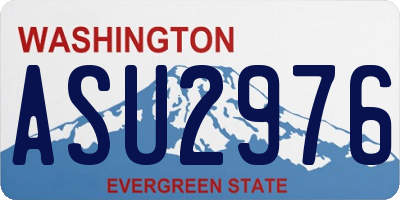 WA license plate ASU2976