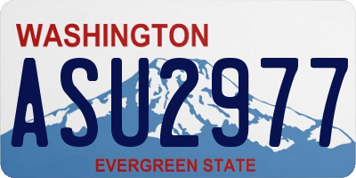 WA license plate ASU2977