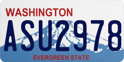 WA license plate ASU2978