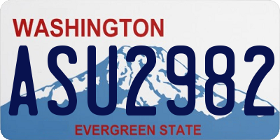 WA license plate ASU2982