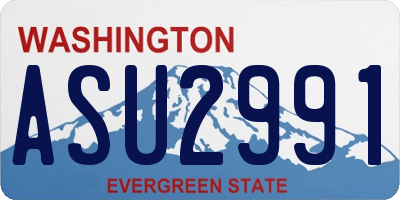 WA license plate ASU2991