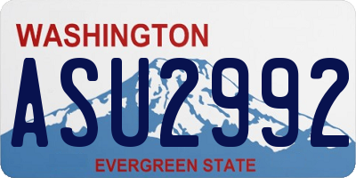 WA license plate ASU2992