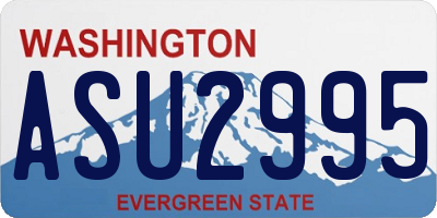 WA license plate ASU2995