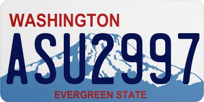 WA license plate ASU2997