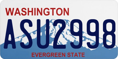 WA license plate ASU2998