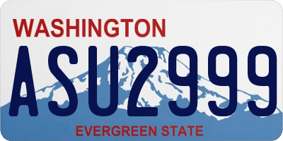 WA license plate ASU2999
